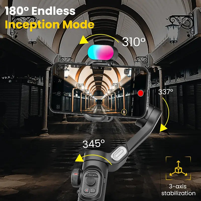 Stabilisateur Smartphone 3 Axes Gimbal Professionnel Compatible Iphone & Android